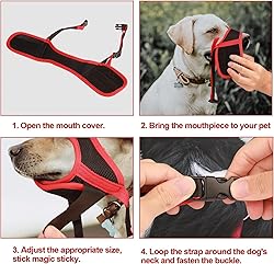 Dog Muzzle, Soft Nylon Muzzle for Small Medium