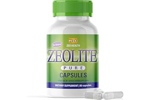 ZEO HEALTH Zeolite Pure Capsules | Zeolite Detox, Extra Strength | Pure, Full Body Cleanse for Women, Men | Activated Organic, Food Grade Clinoptilolite Powder 94%, 90 Caps (81 Grams), 6 Wk to 3 Mo Supply