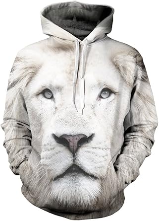 lion printed hoodies