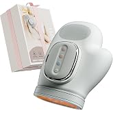 Prisag Hand Massager with Heat and Compression for Arthritis,White | Cordless Electric Hand and Wrist Massager，Finger Pain Relief - 5 Levels 3D Wave Pressure, 3 Heat Settings - Ideal Gift