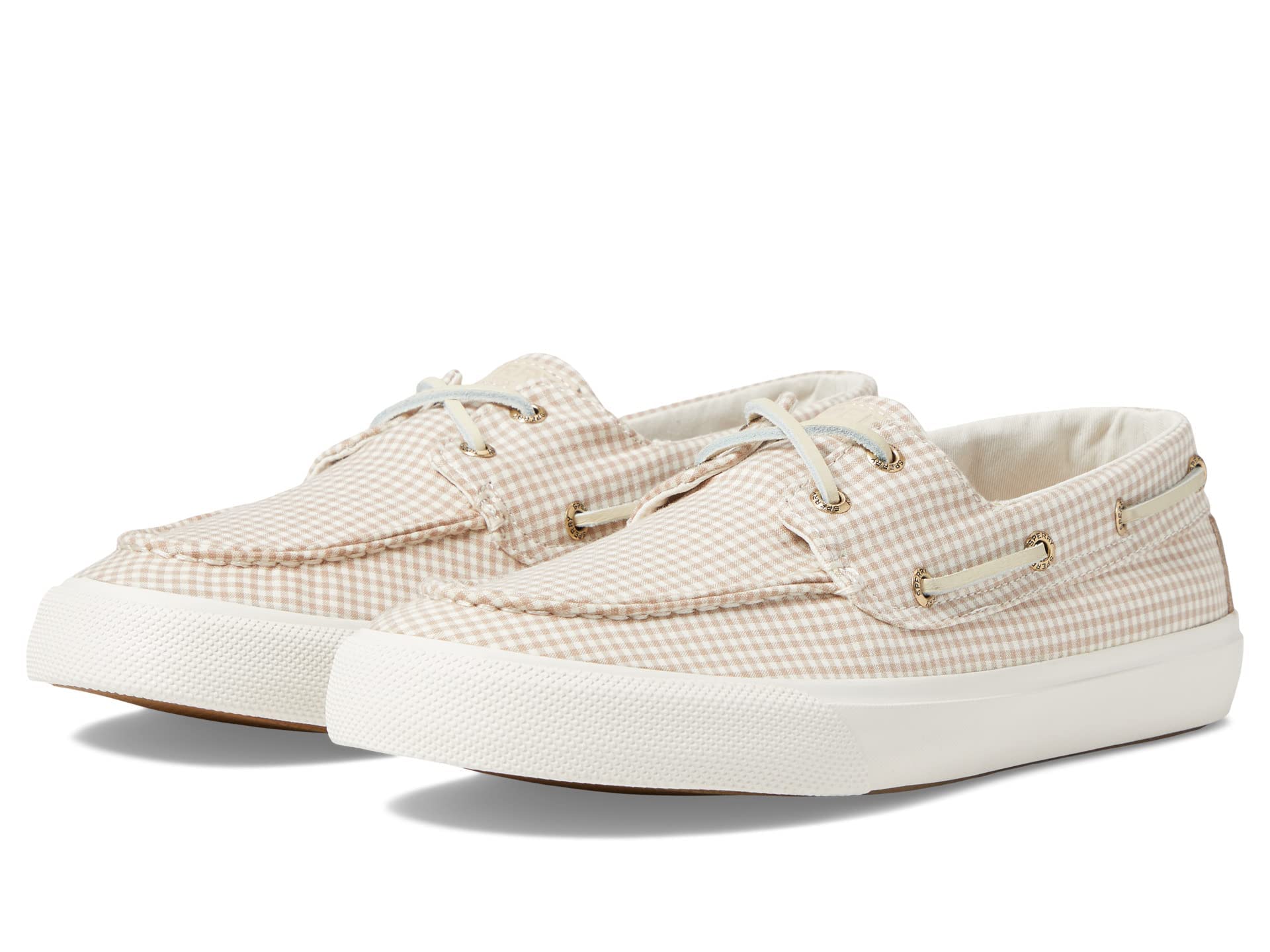 Sperry Mens Footwear Men’s Bahama II Seasonal Sneaker, White Gingham, 14