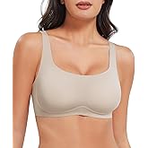 YEOREO Womens Everyday Bra Scoop Wireless Bralette No Underwire Corriney Full Coverage Push Up Bra