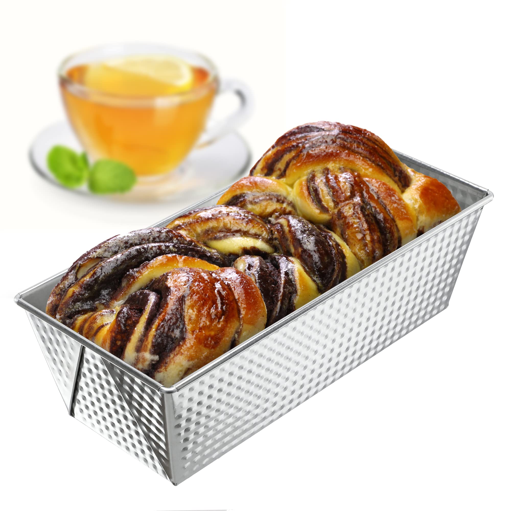 KADAX Baking Tin, Non-Stick Coated Sheet Metal Loaf Tin, Oblong Baking Tray in Various Sizes, Oven Narrow Loaf Pan for Bread, Brownie (25.5 x 12 cm, Silver)