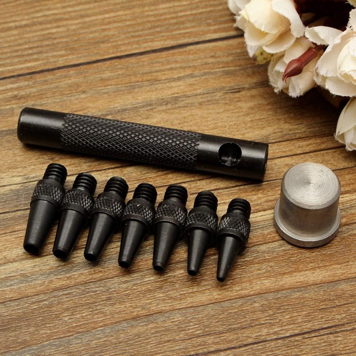 ZHONGJIUYUAN 7 Piece 25mm Hollow Leather Hole Punch Set Leatherworking