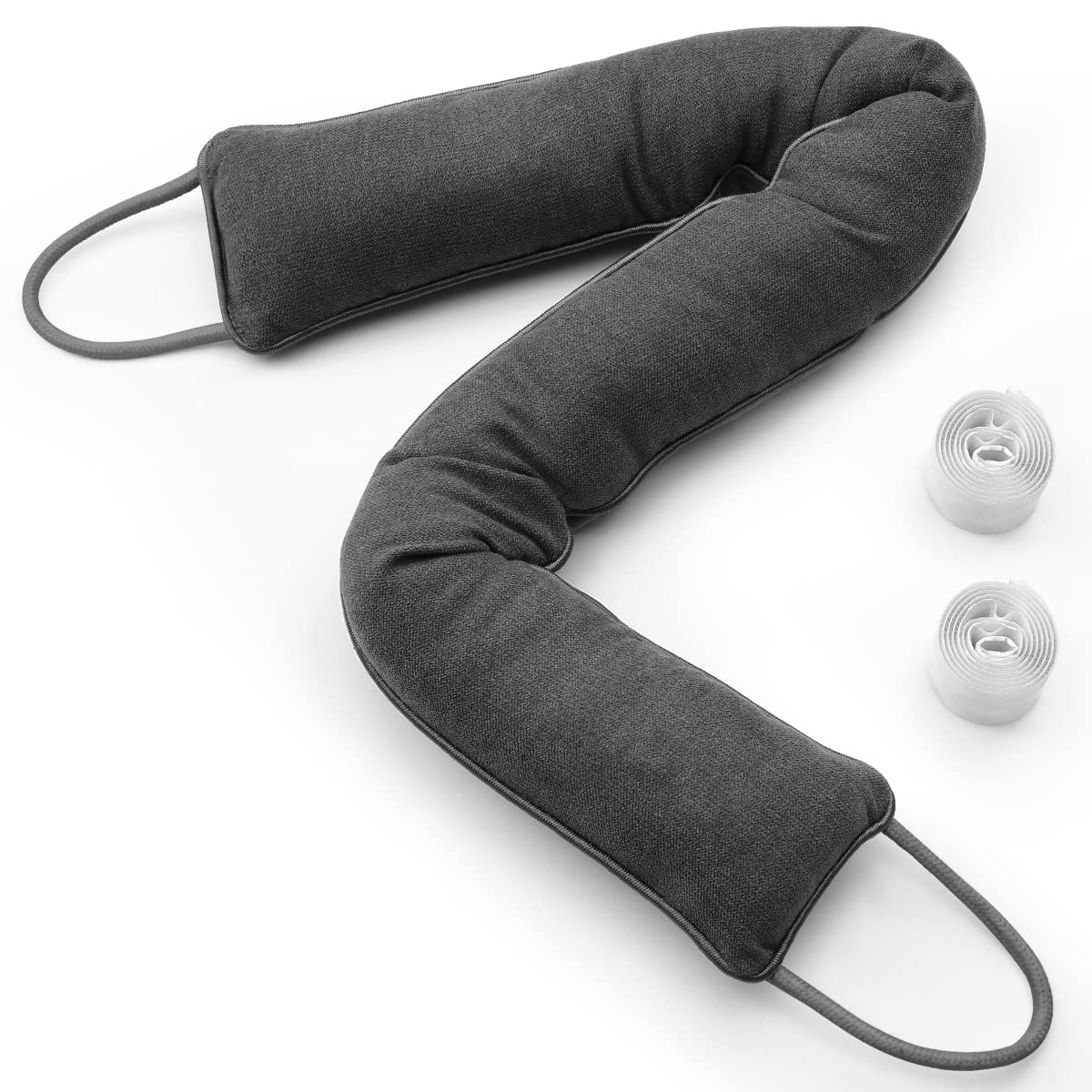 Photo 1 of Tuffen Door Draft Stopper, 37 Inch Weighted Under Door Noise Cold Air Blocker, Heavy Duty Sound Proof Draft Guard Gap Snake for Bottom of Doors and Windows, 2.3lbs (Grey)