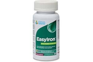 Platinum Naturals EasyIron Extra Gentle Capsules, 60 Vegetarian Liquid Caps - Enhanced Red Blood Cell Formation, Non-Constipa