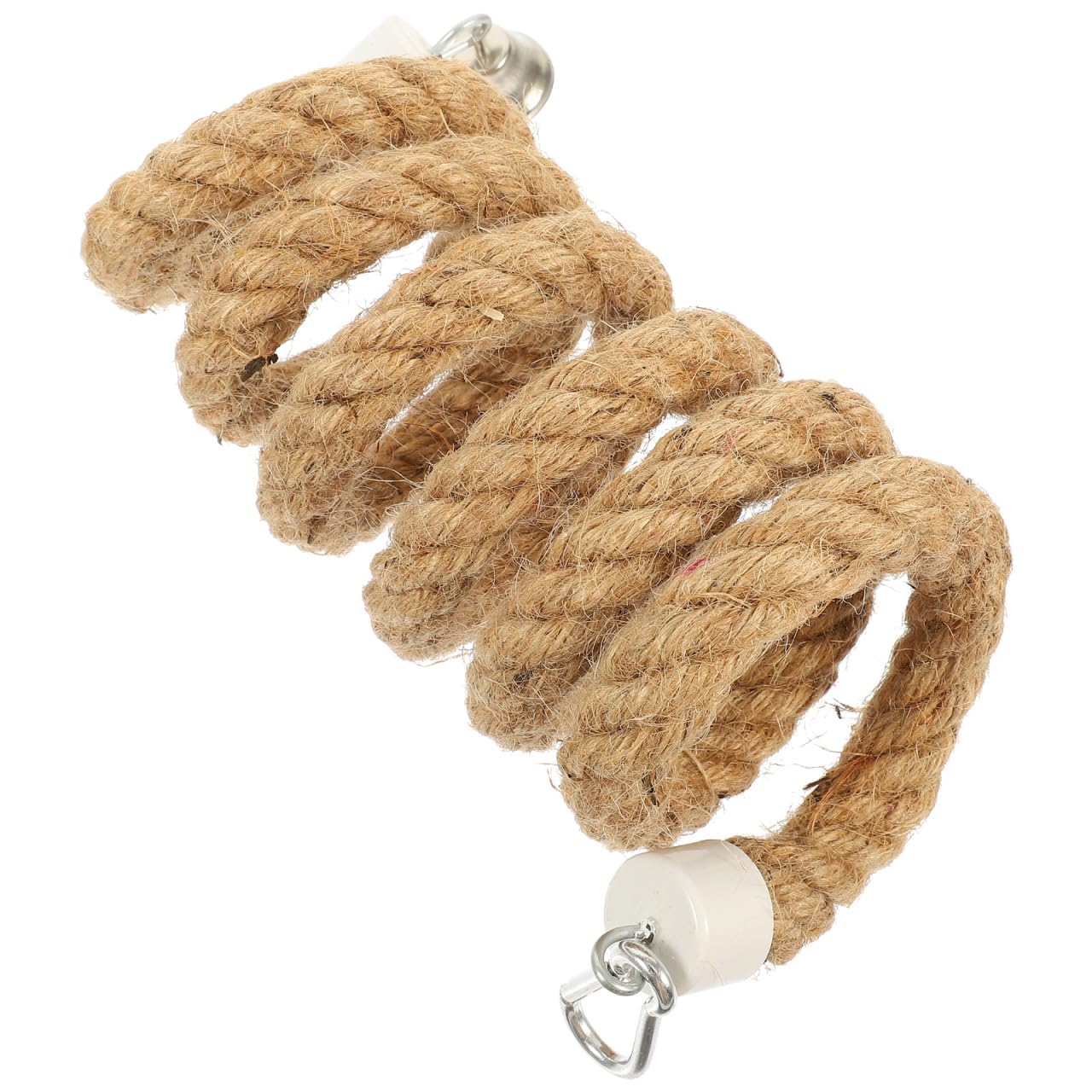 BELLIFFY Parrot Rope Toy 59.06In Long Rope Perch with Sturdy Clips for Bird Cages Hanging Climbing Ladder for Parrots and Parakeets Foot Exercise