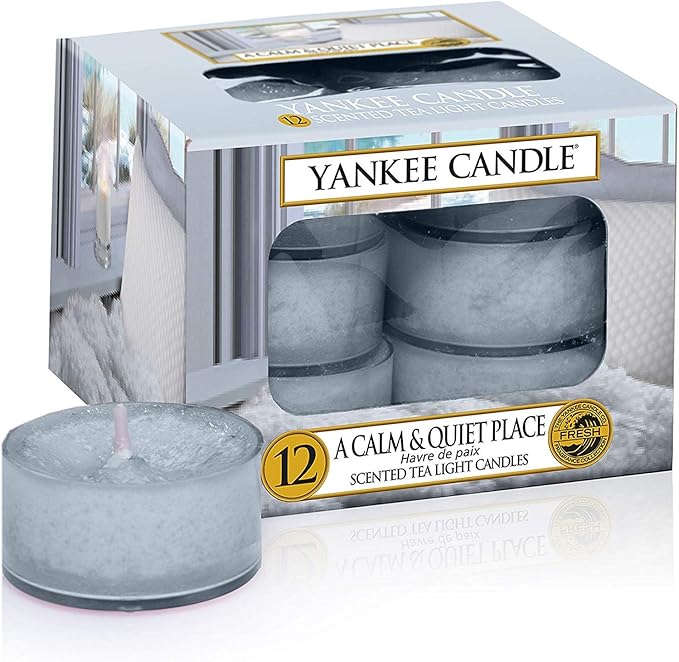 Yankee Candle Tea Light Scented Candles, A Calm and Quiet Place, Pack