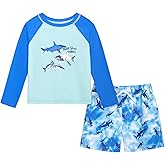 OSHKOSH B'GOSH Toddlers and Baby Boys' Swimsuit Trunk and Rashguard Set