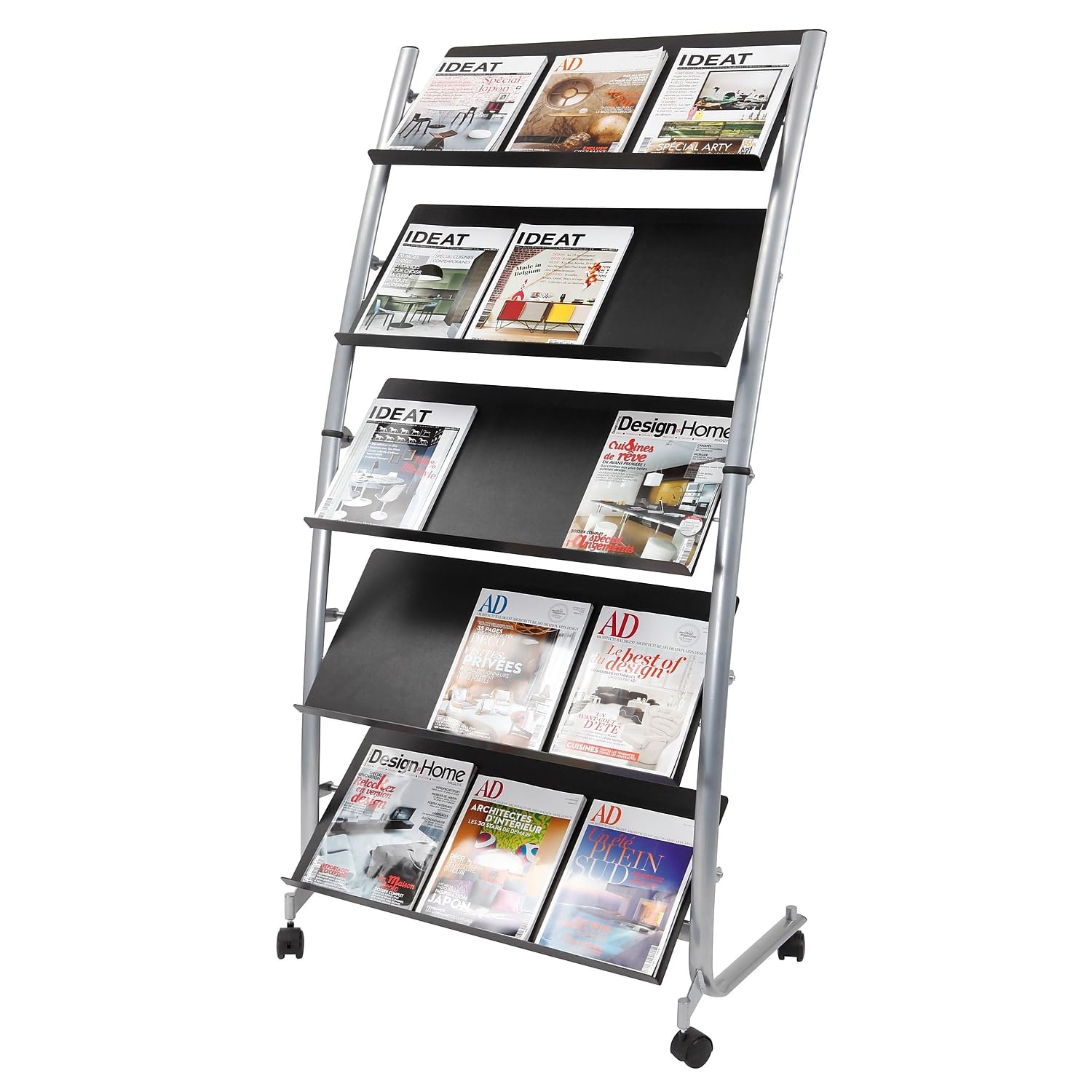 Alba - Mobile Display - Floor Standing Magazine
