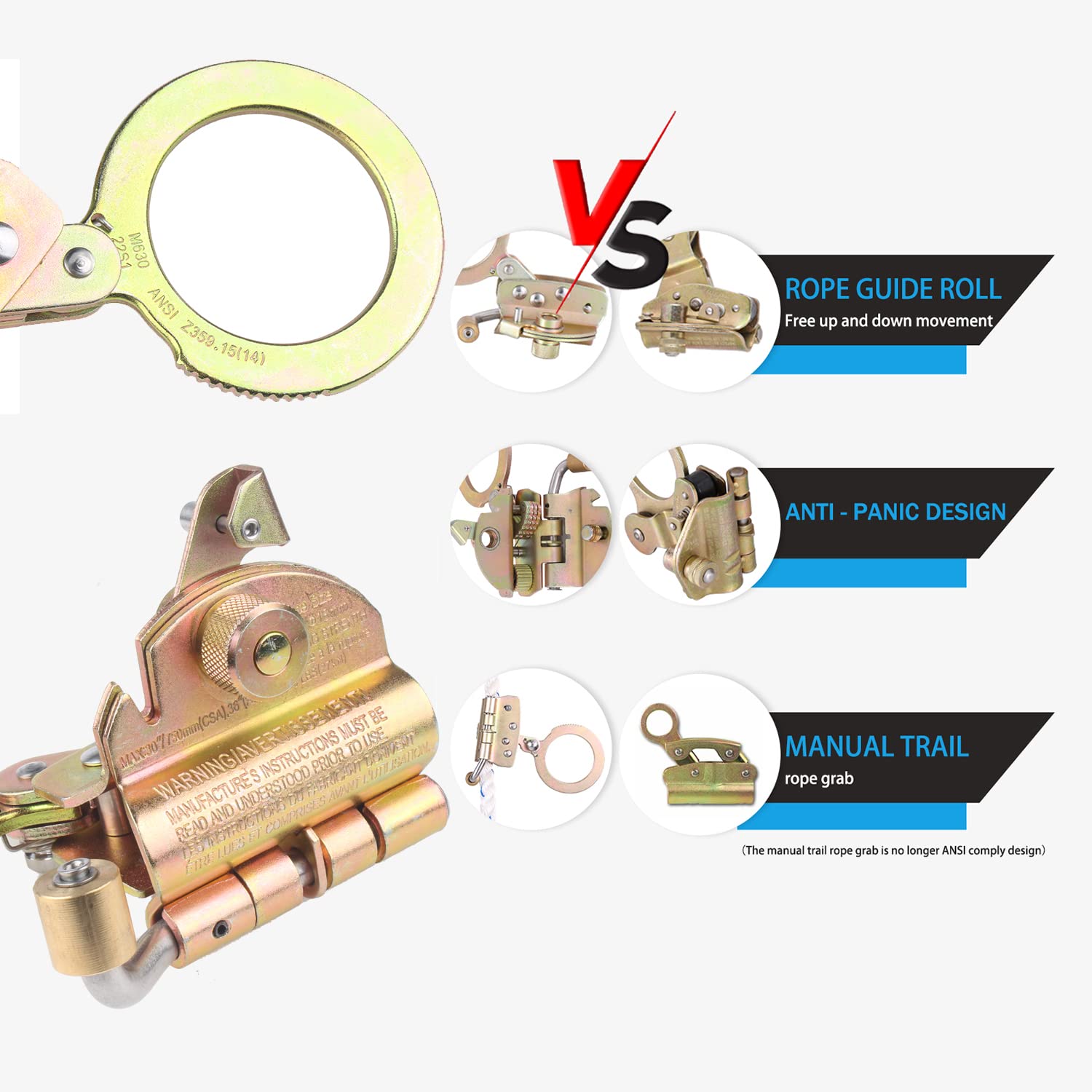 Mua Fall Protection Rope Grab with Anti-Panic Feature, Auto-Trail ...