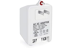 WUYELIN 24V 830mA Thermostat and Doorbell Transformer, Wall Transformer with PTC Fuse Compatible with Nest, for Honeywell, Ecobee and Sensi Thermostat, Nest Hello and All of Doorbells