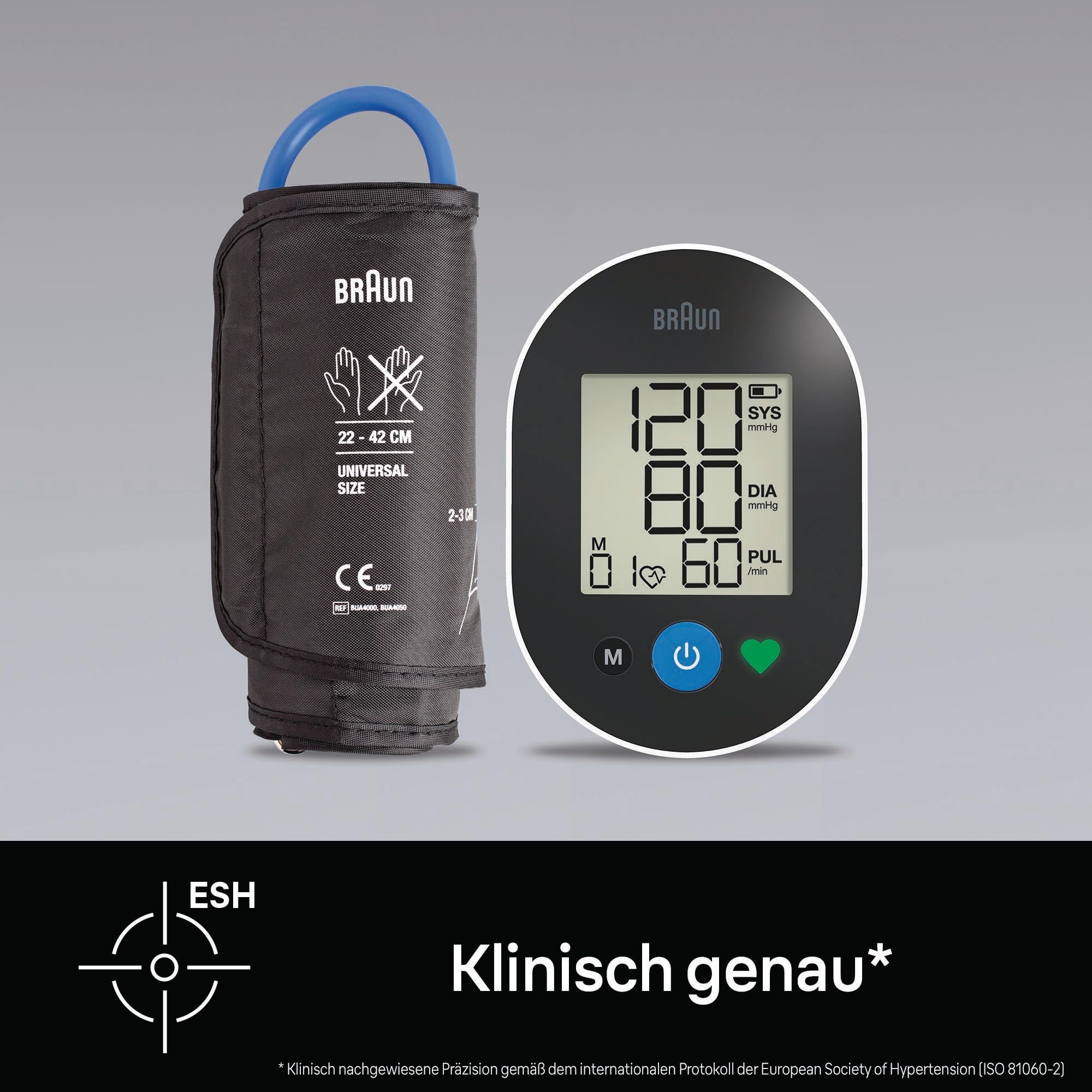 Braun ExactFit™ 2 Oberarm-Blutdruckmessgerät | Klinisch nachgewiesene Präzision | Farbcodierte Anzeige | Universalmanschette | Für den nicht-kommerziellen Gebrauch | BUA4050 2