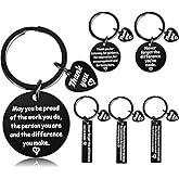6 Pieces Thank You Gifts Appreciation Keychain Make a Difference Keychain Appreciation Gifts for Coworker Nurse Teacher