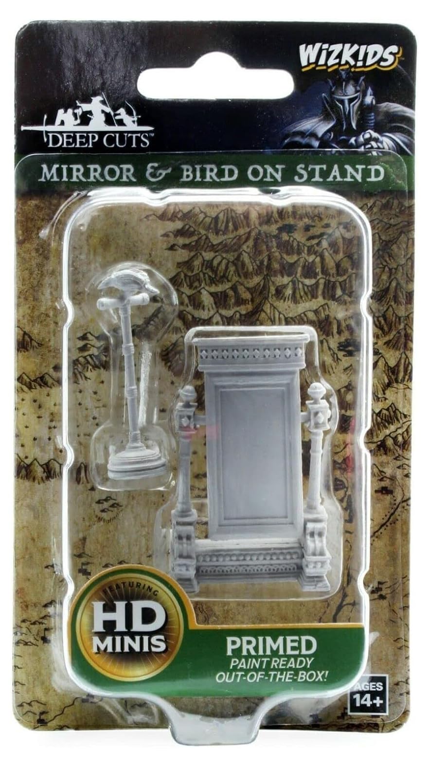 Pathfinder Deep Cuts Unpainted Miniatures - Mirror & Bird on Stand