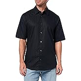 Armani Exchange Mens Short Sleeve Cotton Jacquard Button Down