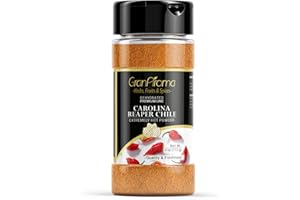 GranAroma Carolina Reaper Powder, 4 oz, Extremely Hot Powder, Fine Ground, Dips & Salsa