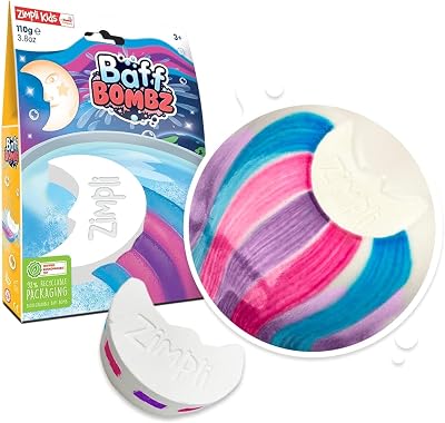 ZIMPLI Large Moon Bath Bomb Twilight Special Effect Non-Toxic