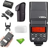 Godox V350S TTL Flash for Sony 2.4G GN36 1/8000s HSS 500 Full Power 0.1s-1.7s Recycle w/2000mAH Rechargeable Battery Speedlite for Sony A7RIII A7RII A7R A58 A99 ILCE6000L A77II RX10 A9 etc (V350-S)
