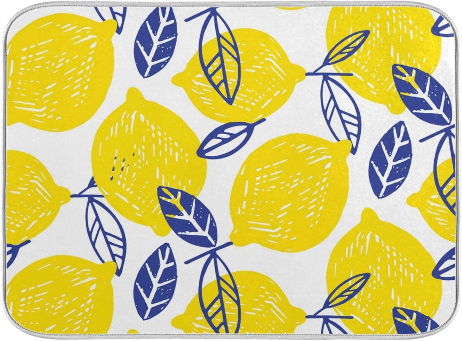 Lemon Tropical Fruit Dish Drying Mat for Kitchen Counter