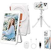 FLATIC Vlog Selfie Monitor Screen for iPhone & Android, 2300mAh Back Camera Monitor Phone with Bluetooth Remote, Speaker, 3-Level Brightness, Bracket, 4K/30FPS Wireless & Wired Recording, No Delay