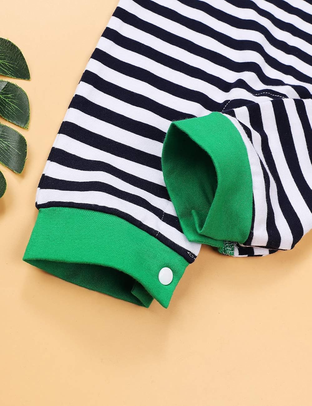 RCPATERN My First St.Patricks Day Outfits Baby Girl Boy Clothes Long Sleeve Stripe Romper One-Piece Bodysuit Overall