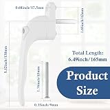 mwellewm 2Pcs UPVC Window Handle Lockable 43mm Spindle White Espag view 2