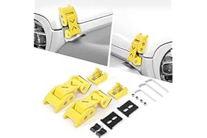 STANVEE Hood Latch Kit Compatible with Jeep Wrangler JK JKU 2007-2018 and Jeep Wrangler JL JLU Gladiator JT 2007-2023 (Yellow)