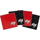 Rico Industries NFL Football Standard Set of 4 Ceramic Drink Coasters with Non-Slip Cork Base for Drinks