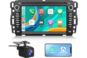 Vratzn Car Radio Stereo for Chevrolet Silverado GMC Sierra Yukon 2007-2013 Android 13 CarPlay Android Auto GPS Navigation Bluetooth Touch Screen Head Unit with Backup Camera