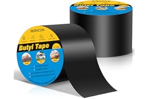 NISHCON Butyl Joist Deck Tape, RV Roof Tape 4" X 50', Sealant Weatherproof and Weather Resistant Self-Adhesive Joist Tape, Stop Camper Roof Leaks, 2 Rolls