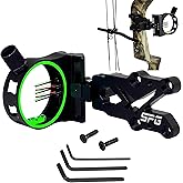 FENJANER 5 Pin .029 Fiber Optic Bow Sight w/Light for Compound Bow, RH | Tool-free micro adjustment,aircraft aluminum frame,anti-glare coating,wide field of view,shockproof build,all-weather use