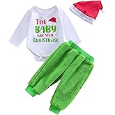 Thorn Tree Infant Baby Boy Christmas Clothes Set The Baby Who Stole Christmas Romper Velvet Pants Hat Outfits