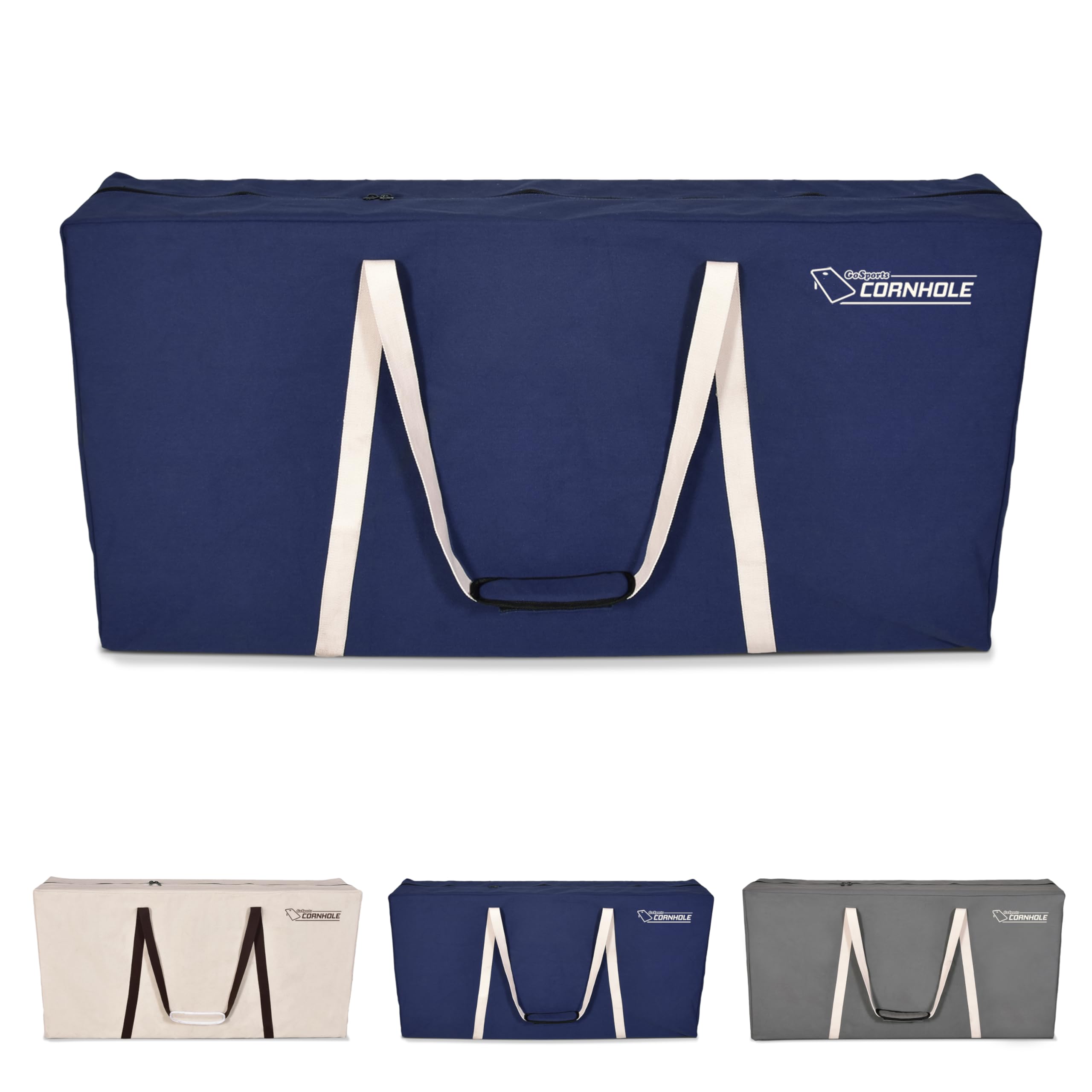 GoSports PRO Grade Canvas Cornhole Case - 4 ft x 2 ft Regulation Size - Navy Blue Color