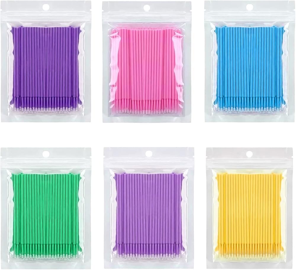 DeiGoods 600Pcs Micro Brushes Disposable Applicator Eyelash Extension Mascara