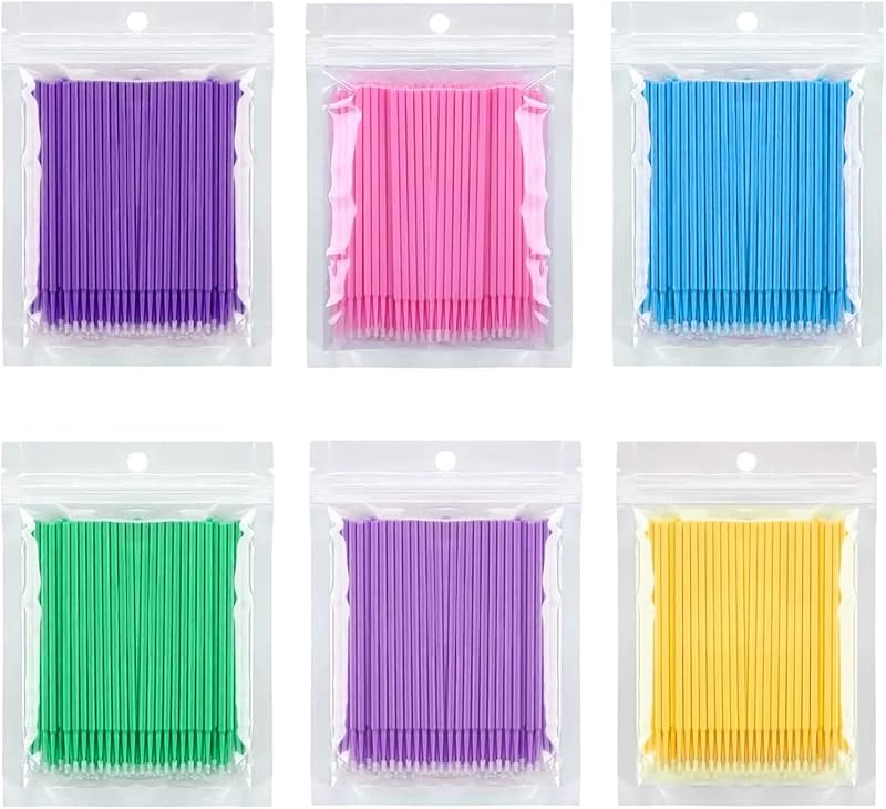 DeiGoods 600Pcs Micro Brushes Disposable Applicator Eyelash Extension Mascara