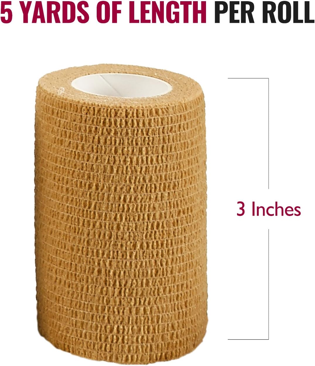 Self Adherent Wrap, Bulk Pack of 12, Athletic Tape Rolls and Sports Wraps - Image 4