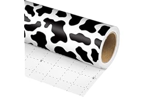 VNAAEM Vnaeem Cow Wrapping Paper Roll - Mini Roll - 17 Inch X 33 Feet - Cow Print Wrapping Paper for Birthday, Baby Shower,Christmas, Holiday, New Year, Party, Celebration