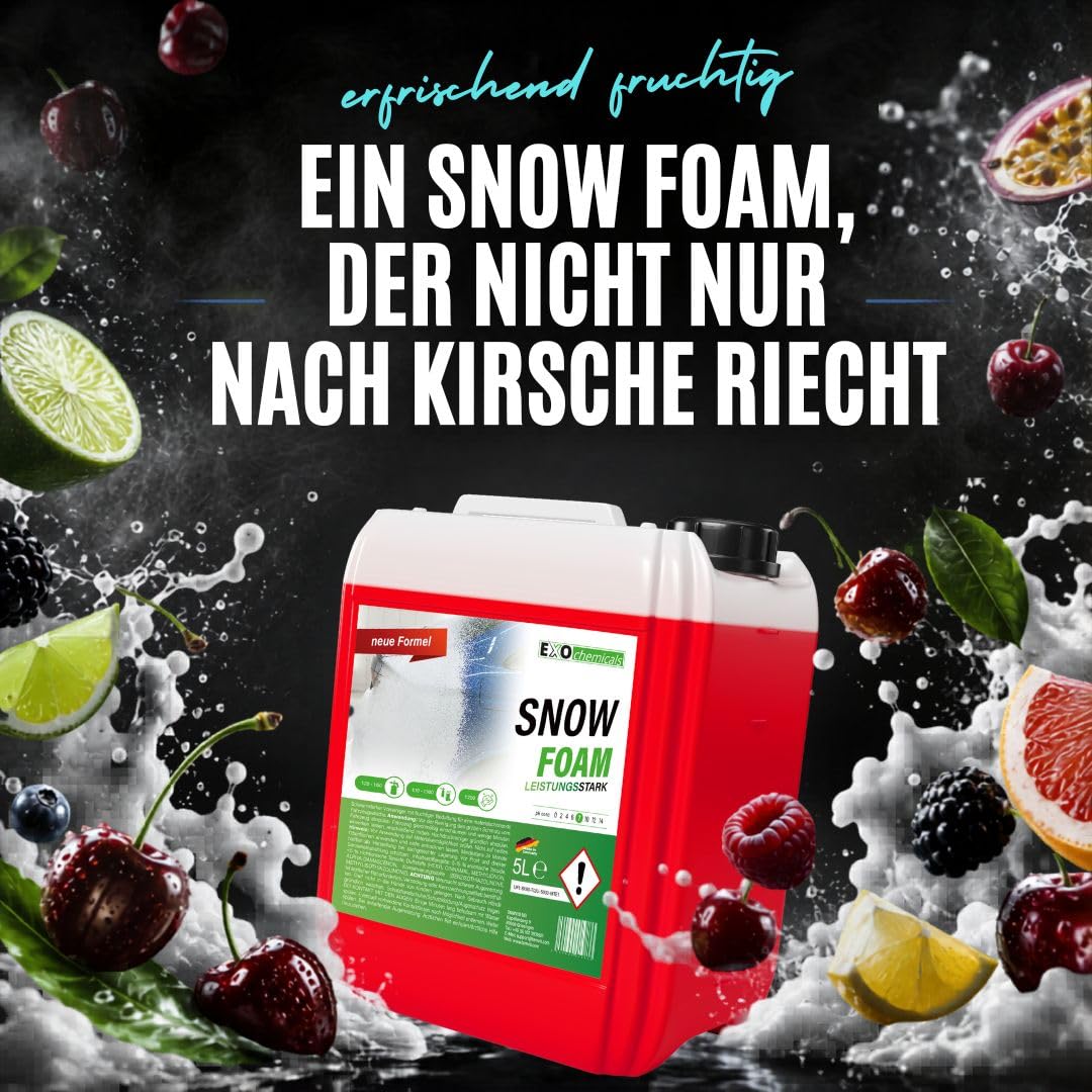 EXO SNOW FOAM | pH-neutral | Autoshampoo | Fahrzeugreiniger mit Duft NEU (5 Liter) 4