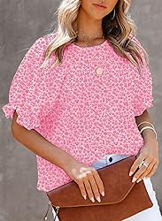Dokotoo Summer Tops for Women Cute Floral Print