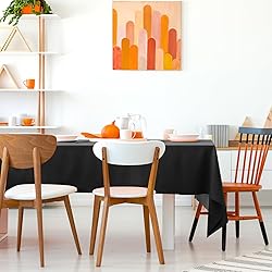 Kopokita 6PCS Black Plastic Tablecloths 54 x 108