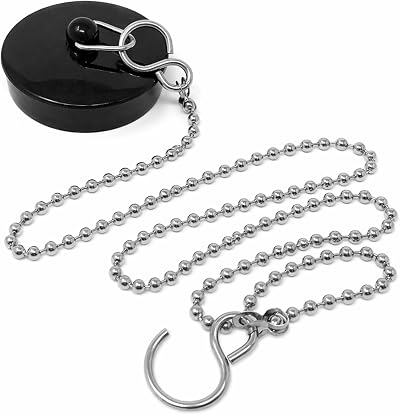 Smith’s 38.5-40mm Black Plug & Chain for Sink Bath Pre-Assembled 48cm