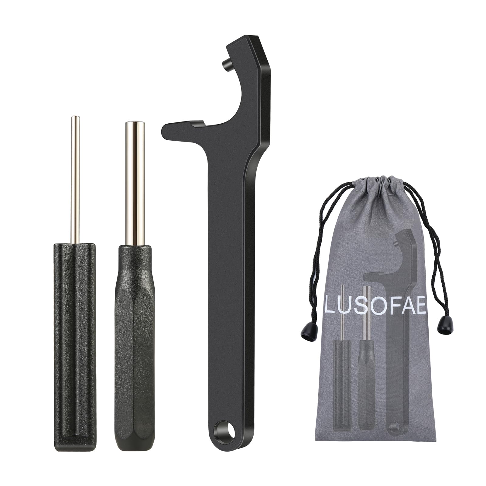 Photo 1 of LUSOFAE Tool Kit for Glock with Front Sight Remove,Magazine Disassembly, Pin Punch Tools for Glocks 19 19x 17 26 27 43 43x Accessories