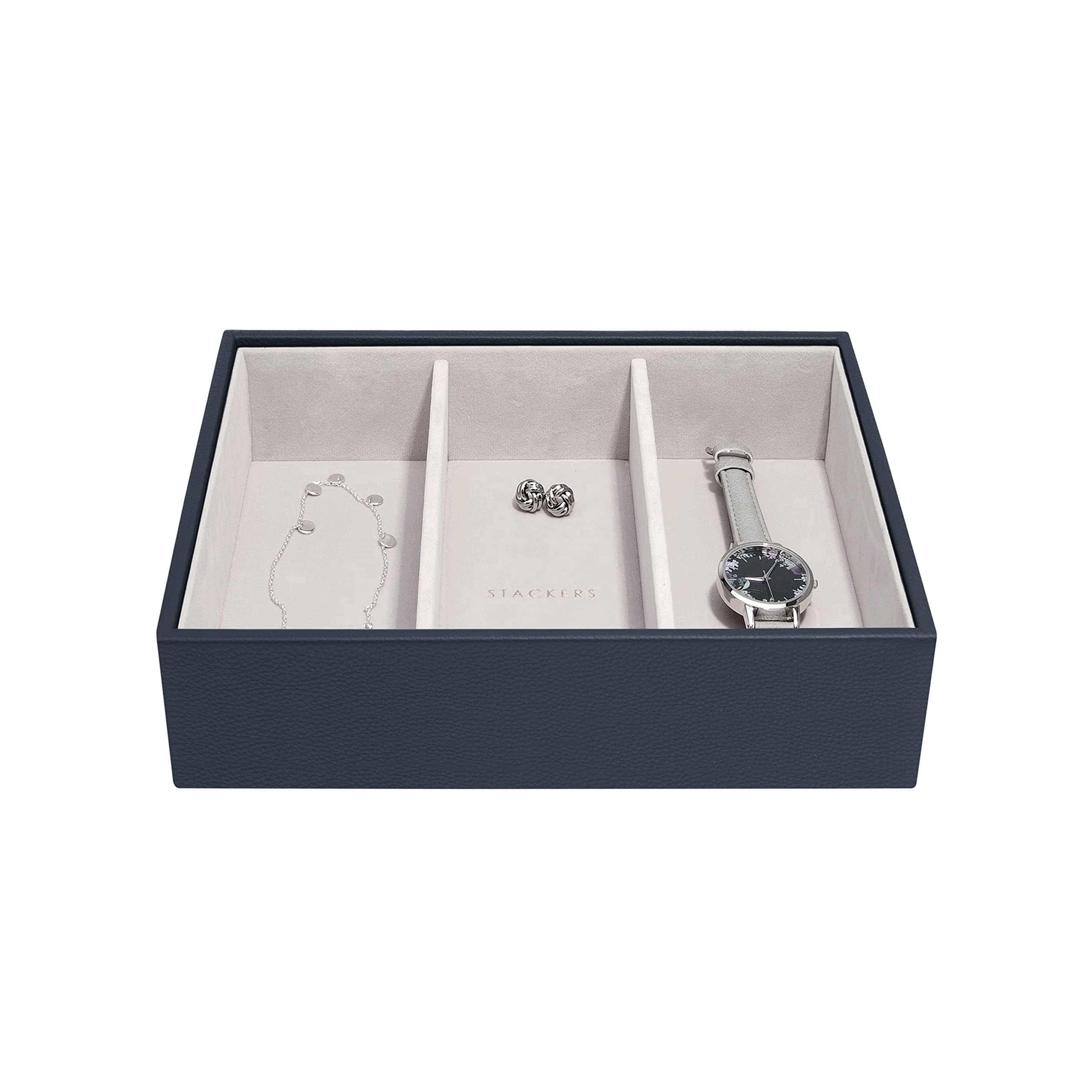Stackers Navy Classic Medium Jewellery Box Watch/Accessories Layer — image 1