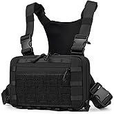 Outdoor Tactical Chest Bag Chest Rig Pack EDC Molle Utility Chest Pouch for Workouts Hiking Fishing