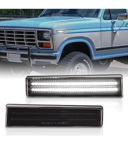 Aexploer LED Front Turn Signal Lights For Ford F-Series & Bronco (1980-1986) | Smoked Lens, White/Amber