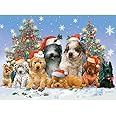 Bits and Pieces - 1000 Piece Jigsaw Puzzle for Adults 20"X27" - Canine Christmas - 1000 pc Dog Jigsaw by Artist Giordano Studios