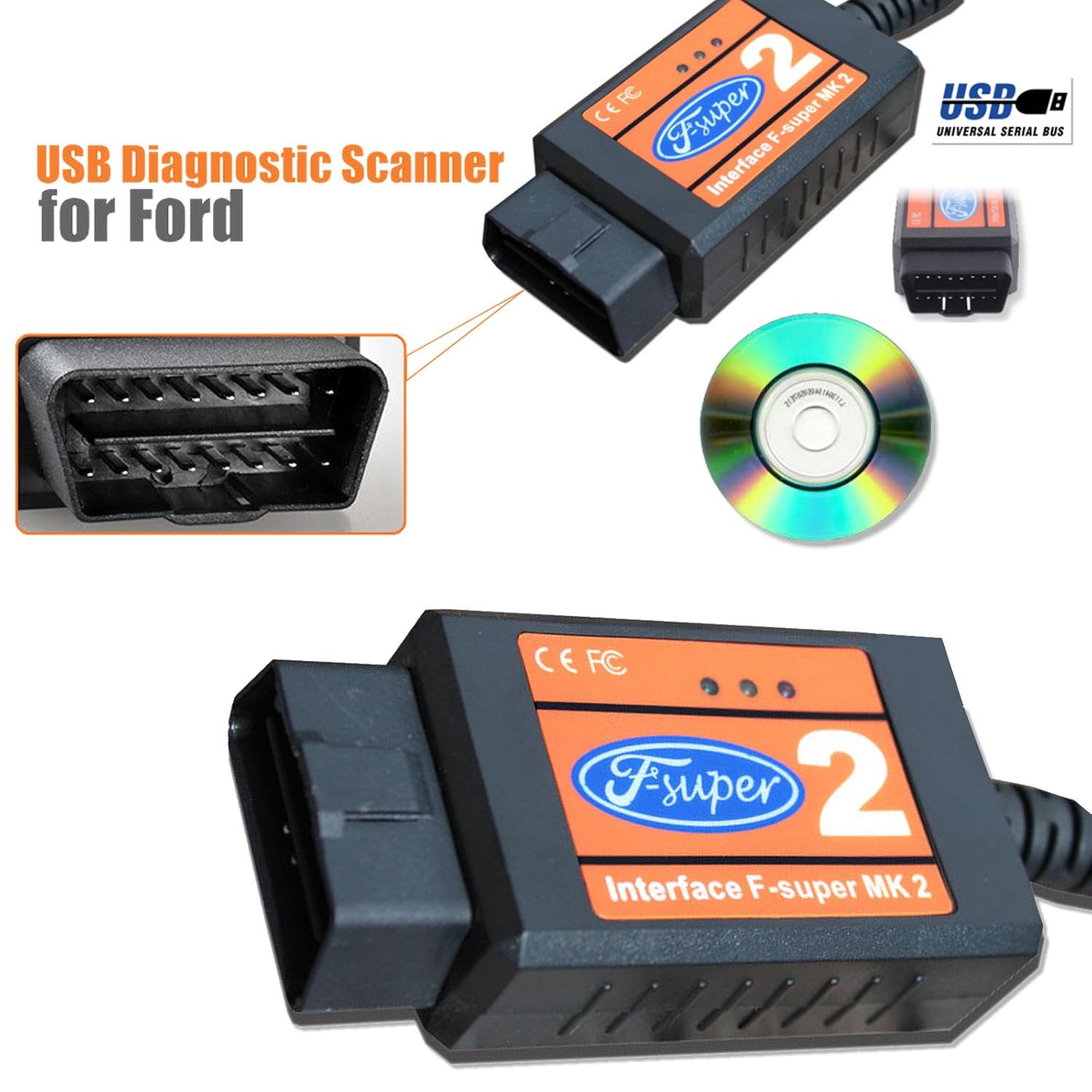 KingMansion Ford F Super Interface Scanner Scan Tool USB Reader KA