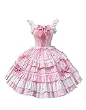 Smiling Angel Girls Sweet Lolita Dress Pink Layered