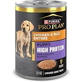 Purina Pro Plan Sport High Protein Wet Puppy Food, Chicken, (12) 13 oz | Chicken &amp; Rice, for athletic puppies, helps build lean muscle in growing dogs, DHA for brain and vision development